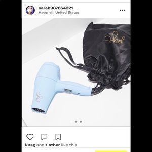 PYT travel hair dryer in baby blue I also have lilac